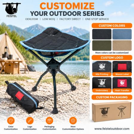 Compact Stool – 0.7kg Lightweight Small Camping Stool & Folding Mini Hiking Stool with 7075 Aluminum Frame 