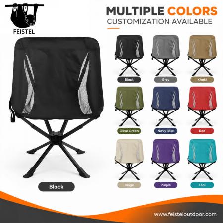 Small Camping Chair – Compact 360° Swivel Folding Chair for Adults with 7075 Aluminum Frame, 600D Polyester Mesh & Small Pack Size 