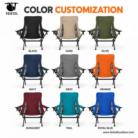 High Camping Chair – Lightweight High Back Compact Folding Camping Chair with 58cm Seat Height, 7075 Aluminum Frame & 150kg Capacity 
