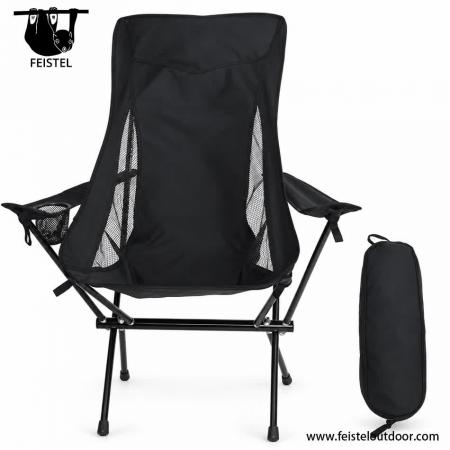High Camping Chair – Lightweight High Back Compact Folding Camping Chair with 58cm Seat Height, 7075 Aluminum Frame & 150kg Capacity 