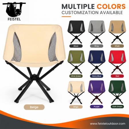 Compact Lightweight Camping Chair – 7075 Aluminum Foldable Outdoor Chair with 600D Polyester Mesh, 14×38cm Small Pack Size & 150kg Capacity 