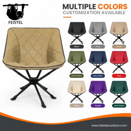 Cushioned Camping Chair Cover – Soft Padded Nylon Camping Chair Cushion with Filling, 60 × 70 cm & Compact 10 × 32 cm Pack 