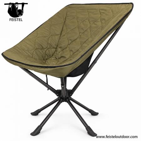 Cushioned Camping Chair Cover – Soft Padded Nylon Camping Chair Cushion with Filling, 60 × 70 cm & Compact 10 × 32 cm Pack 
