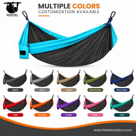 Double Nylon Parachute Hammock – 300×200cm, 980g, 200kg Capacity with Hanging Kit 