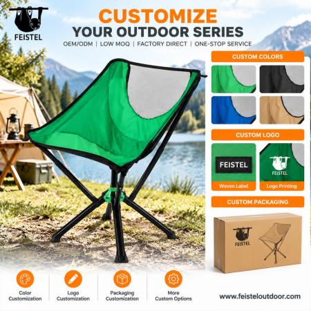 Easy Carry Camping Chair – Compact Lightweight Folding Outdoor Chair with 7075 Aluminum Frame, 600D Polyester Mesh & 150kg Capacity 