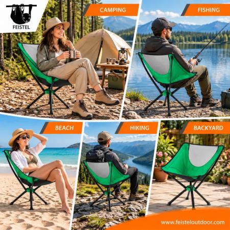 Easy Carry Camping Chair – Compact Lightweight Folding Outdoor Chair with 7075 Aluminum Frame, 600D Polyester Mesh & 150kg Capacity 