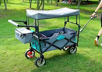Folding wagon with cover