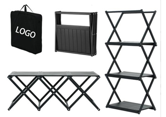 Aluminum storage rack and table