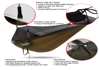  New Design Hammock with Mosquito Net