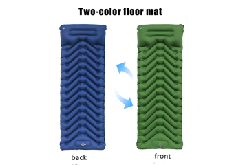 Two-color single inflatable cushion