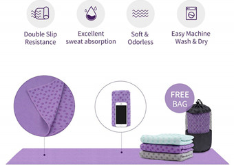 Non Slip Absorbent Microfiber Hot Yoga Towel for Yoga Mat 24x72 inch